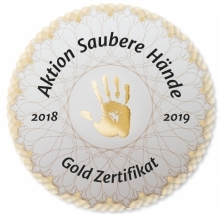 Aktion: Saubere Hände - Gold Zertifikat 2018/2019